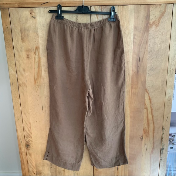 100% Linen Cropped Pants - Picture 2 of 7